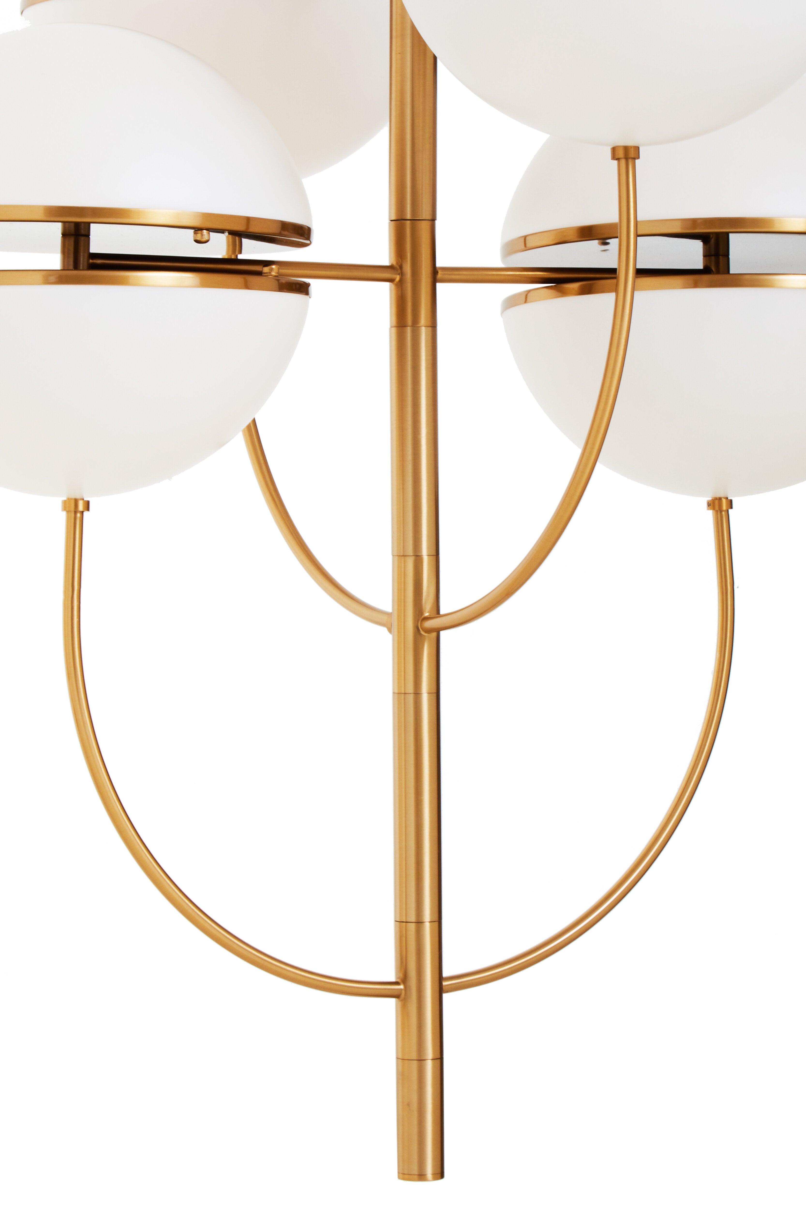 Abira Four Ball Brass Pendant Light